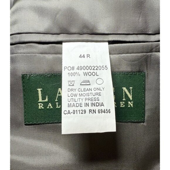 Lauren Ralph Lauren Houndstooth Blazer Sport Coat Men's 44R Charcoal 100% Wool - Picture 4 of 13